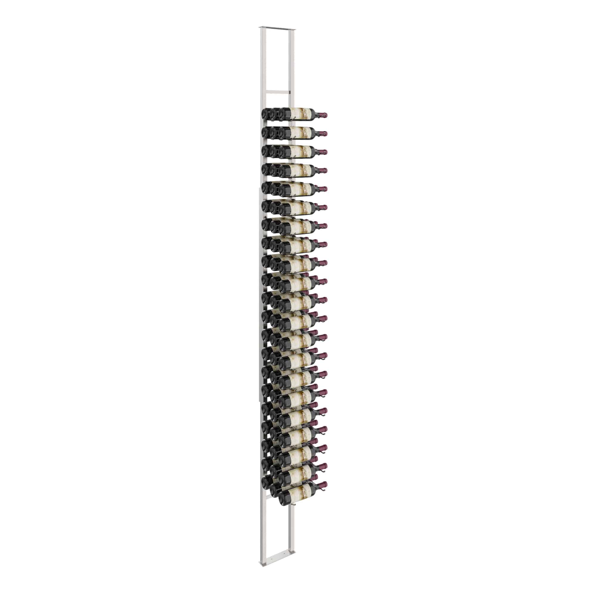 VintageView W Series Single Sided Floating Wine Rack 10 (floor-to-ceiling display) Brushed Nickel 63 Bottles