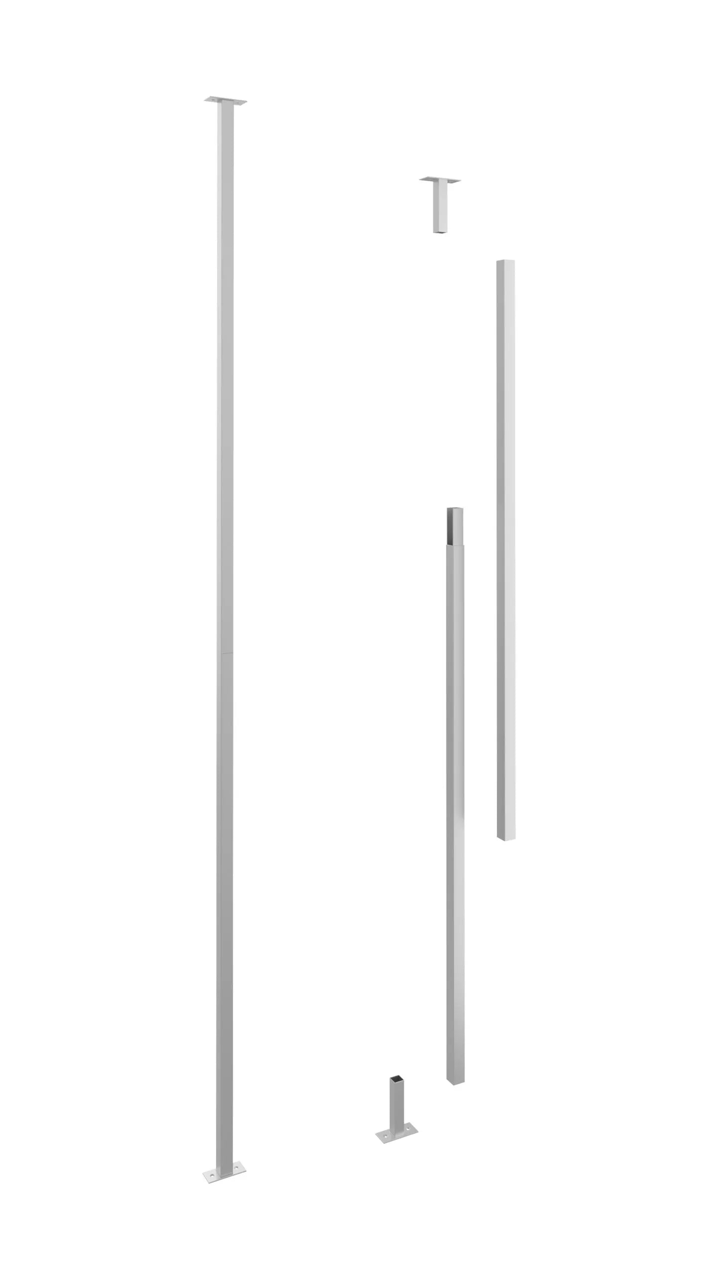 VintageView Helix Wine Rack Post (floating wine rack system support) Cool Gray