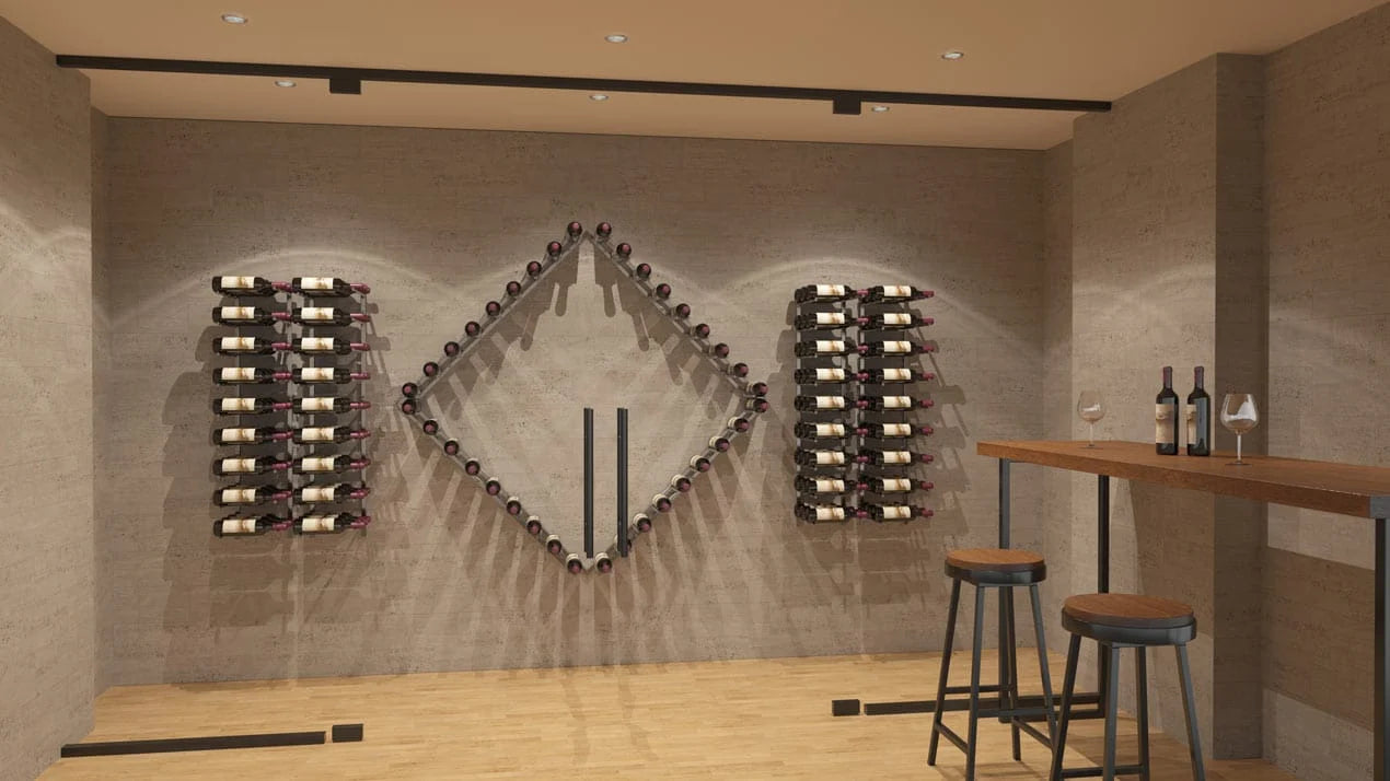 Vino Rails Flex 45 (système de casier à vin mural en métal)