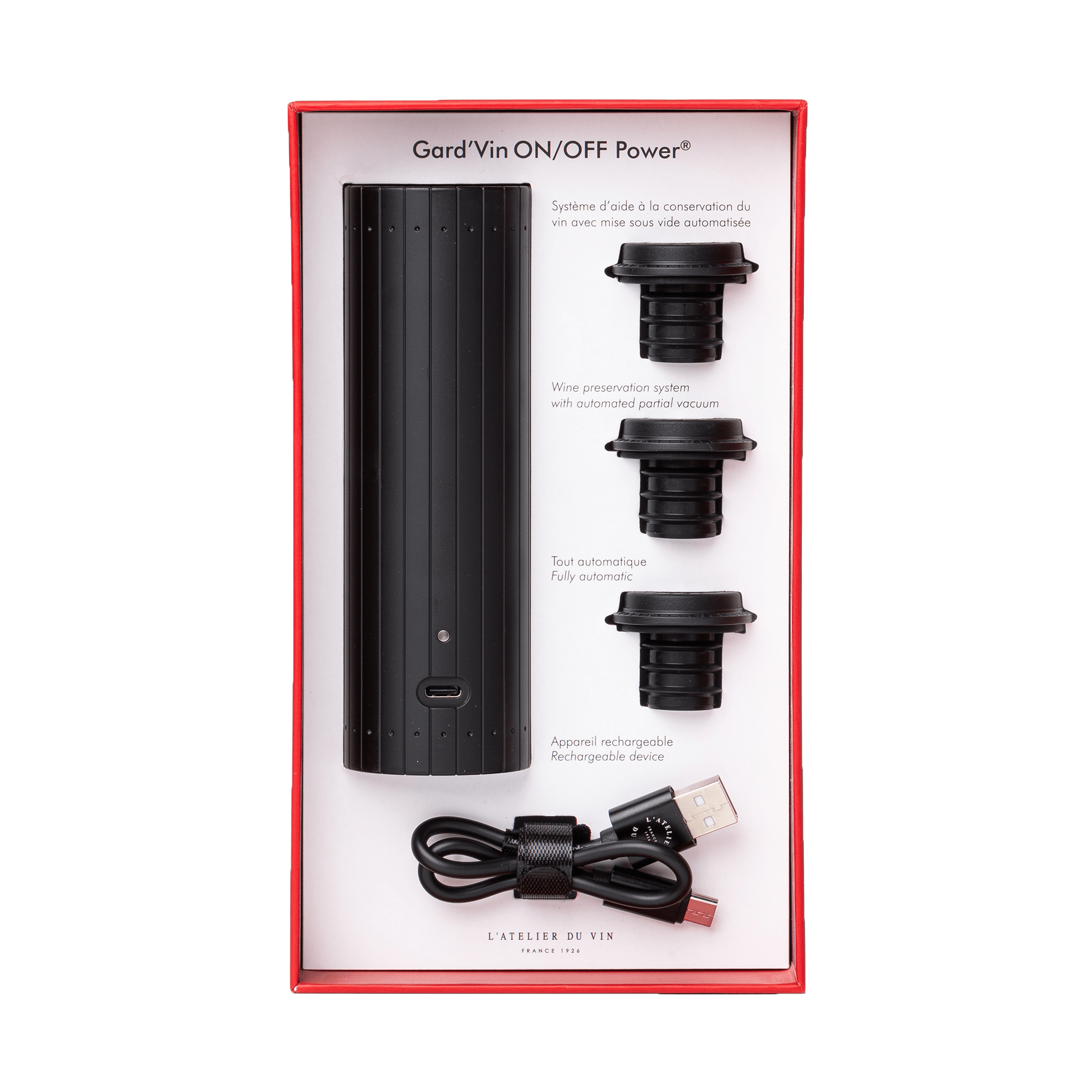 L'Atelier du Vin Gard'Vin ON/OFF Power Wine Preservation System