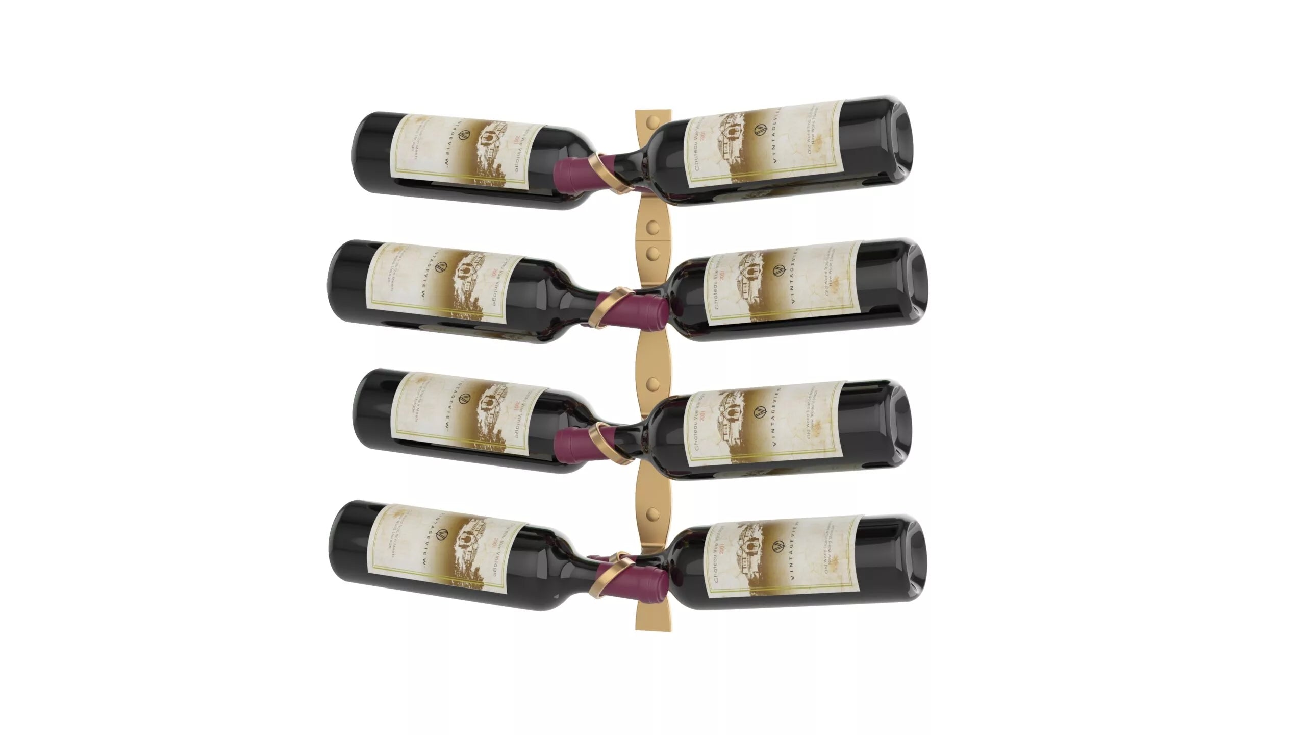 VintageView R Series Helix Dual 20 Wall Mounted Wine Rack Kit Cool Gray