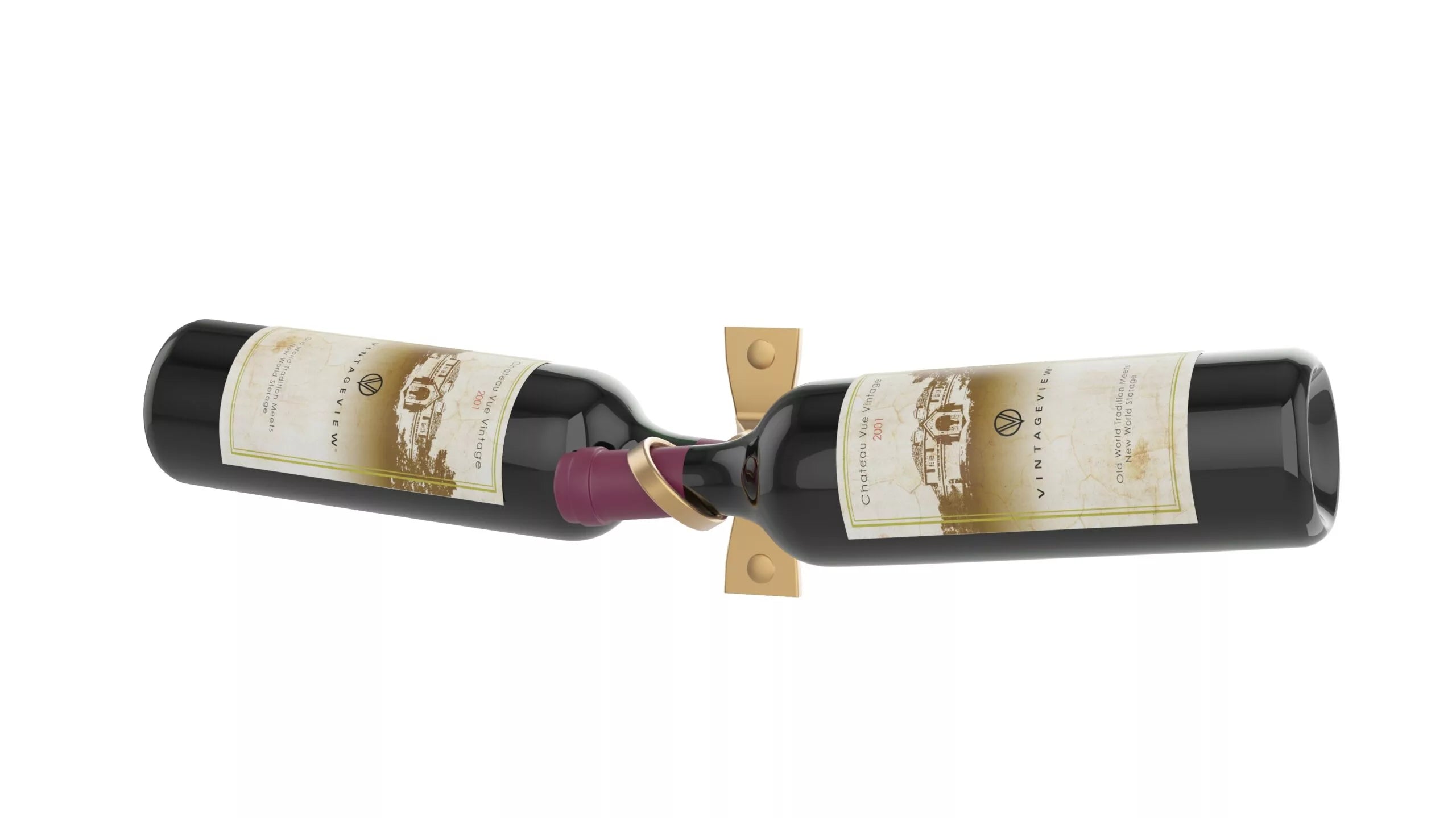 R Series Helix Dual 5 Wall Mounted Metal Wine Rack