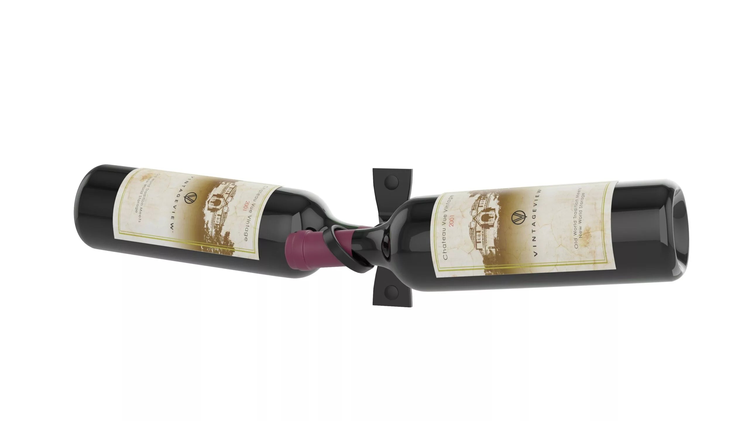 R Series Helix Dual 5 Wall Mounted Metal Wine Rack