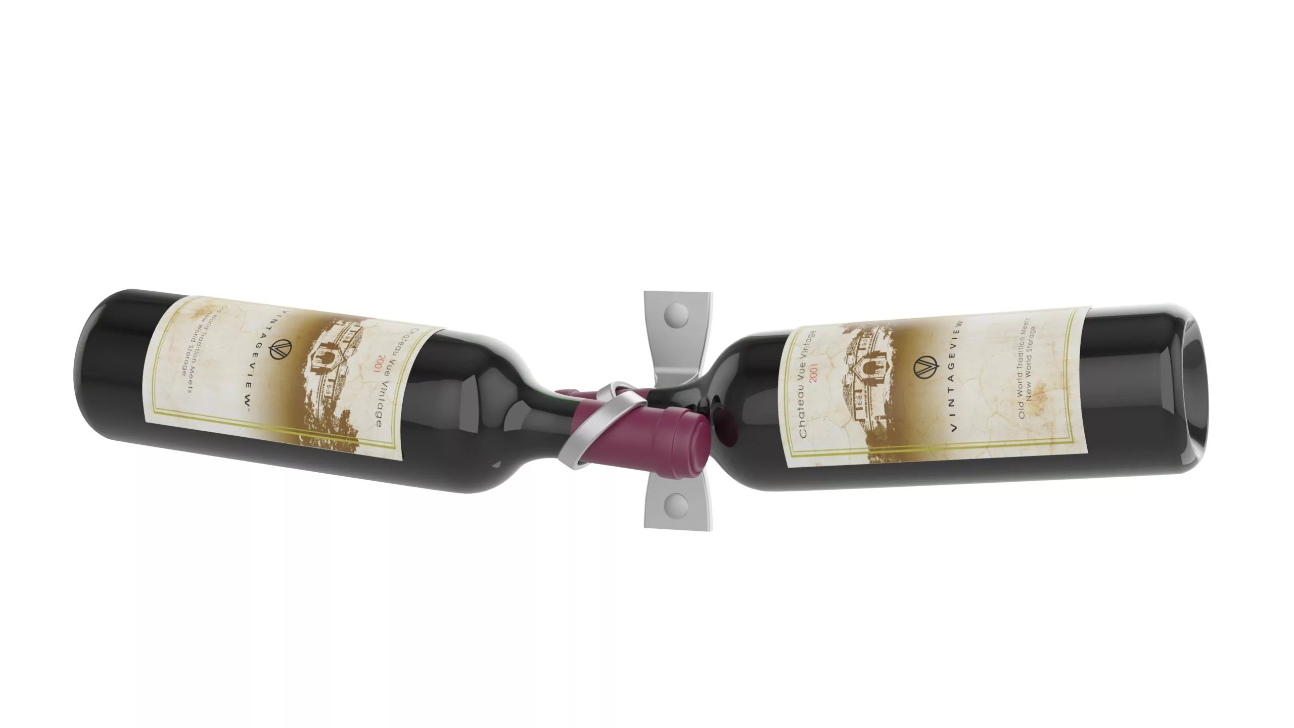 R Series Helix Dual 5 Wall Mounted Metal Wine Rack