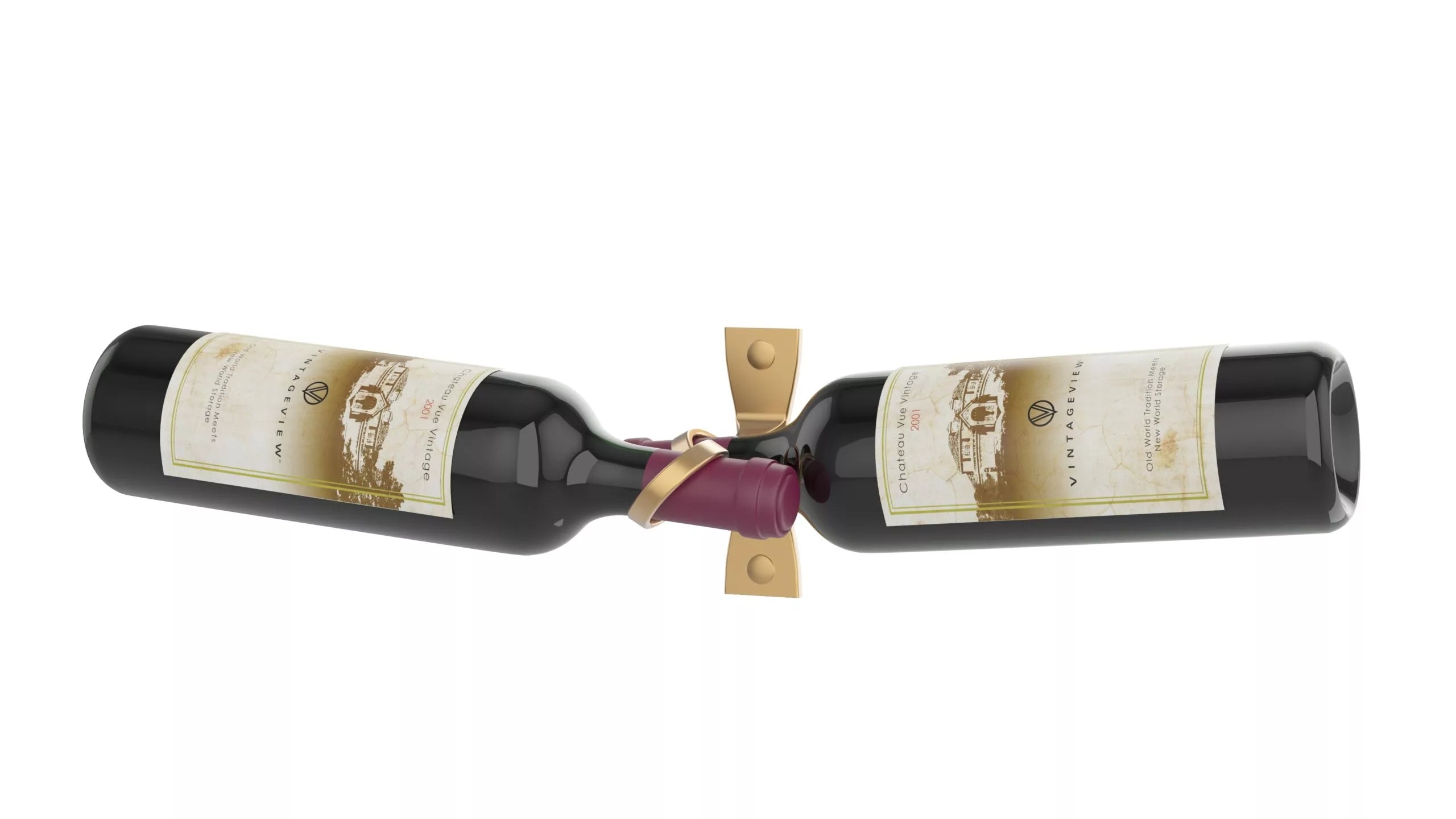 R Series Helix Dual 5 Wall Mounted Metal Wine Rack