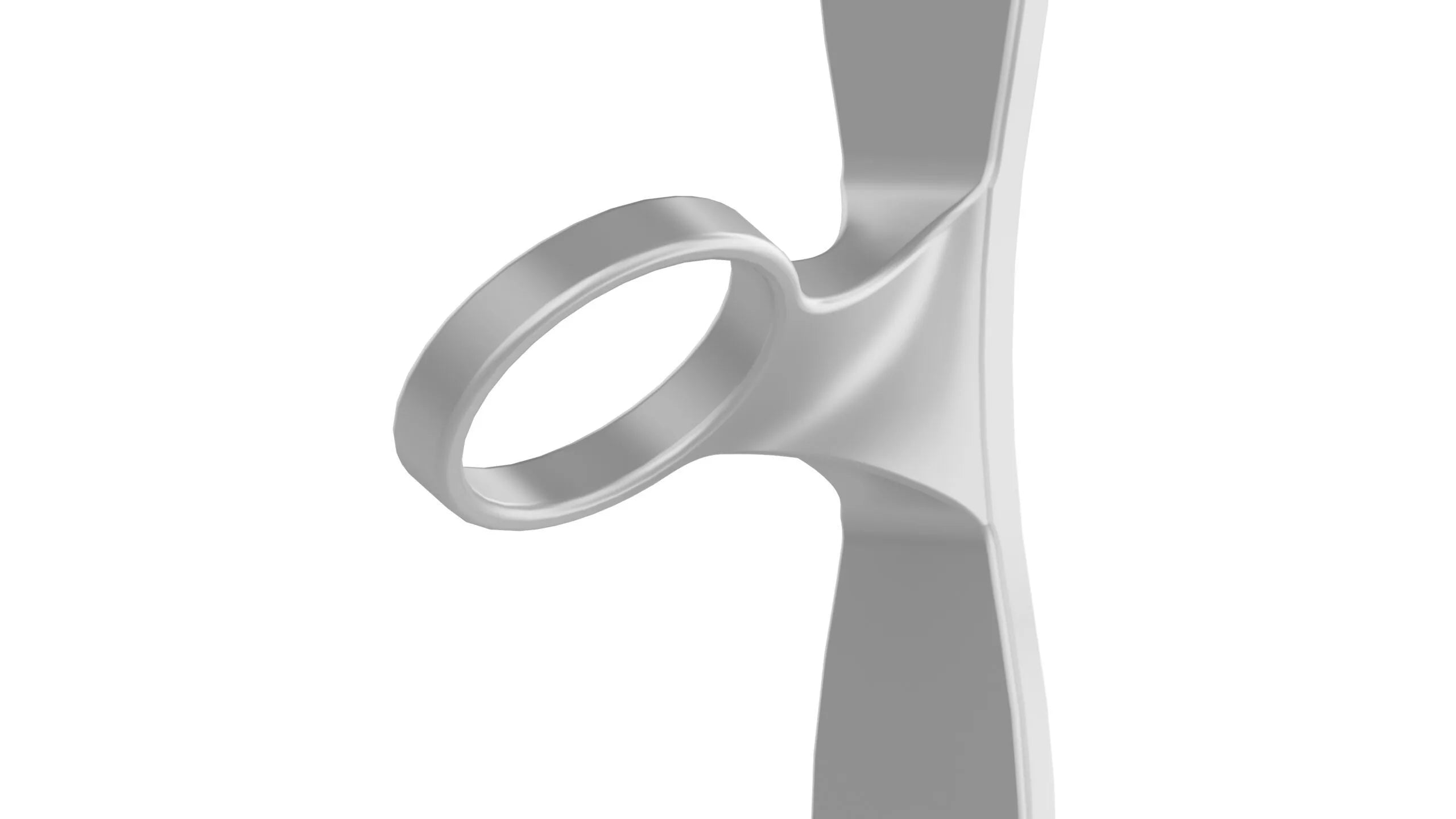 VintageView R Series Helix Single 5 (minimalist wall mounted metal wine rack) Cool Gray Left Facing Bottle