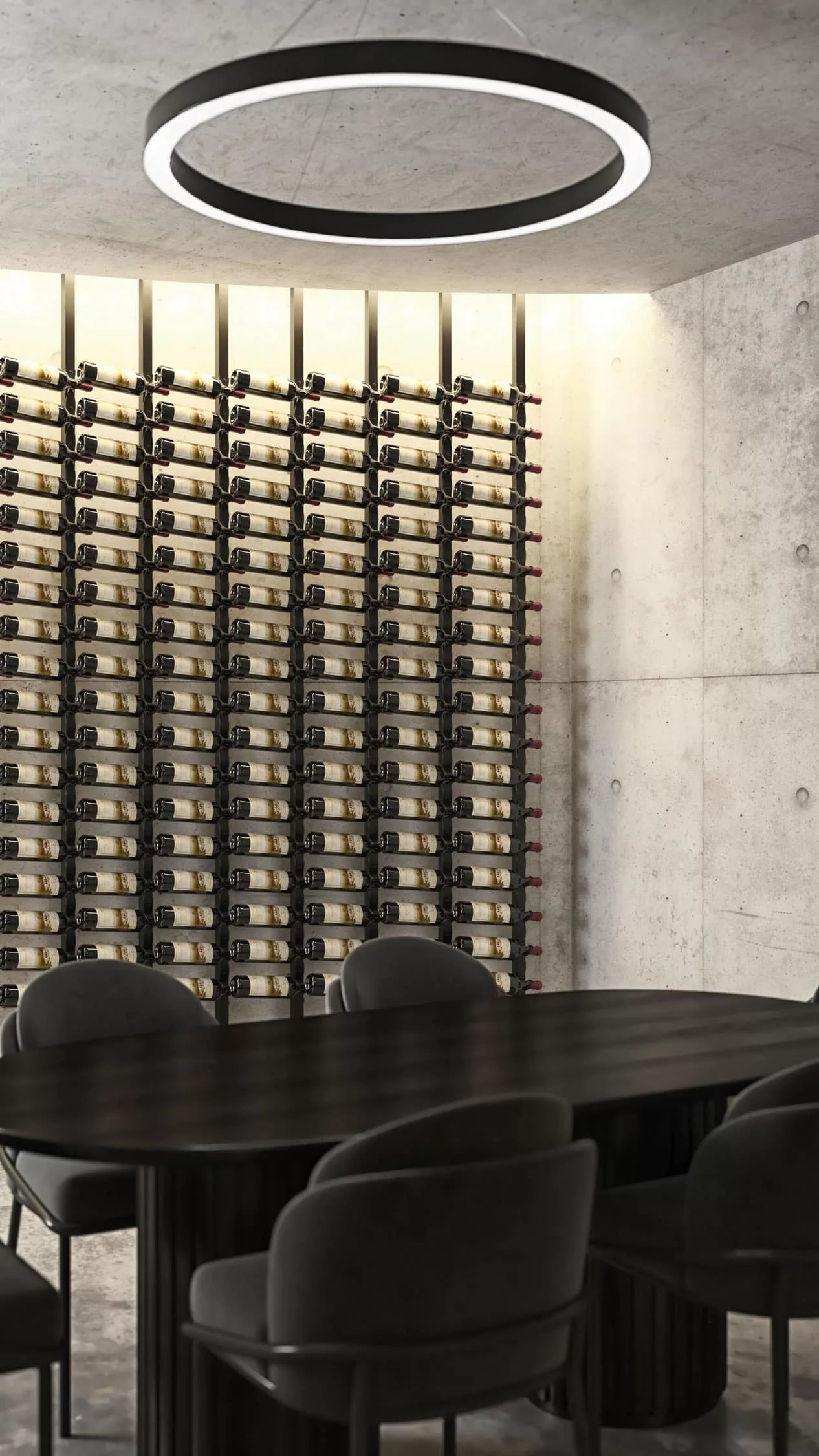 VintageView Helix Single Sided Wine Rack Post Kit 10 (modern floor-to-ceiling floating wine rack system)