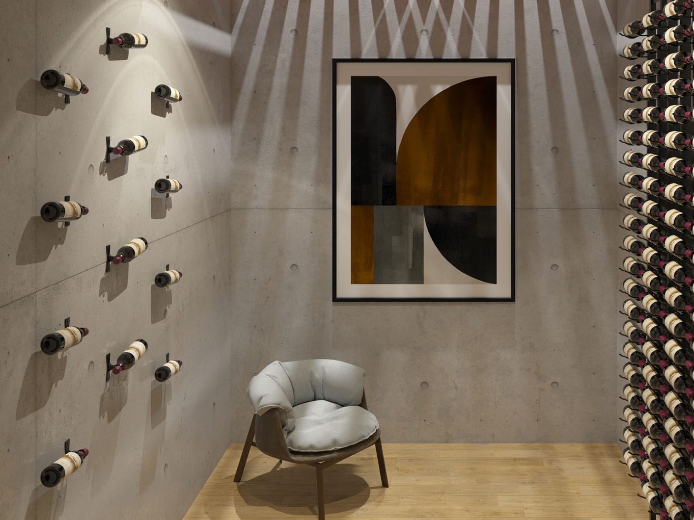 VintageView R Series Helix Single 5 (minimalist wall mounted metal wine rack)