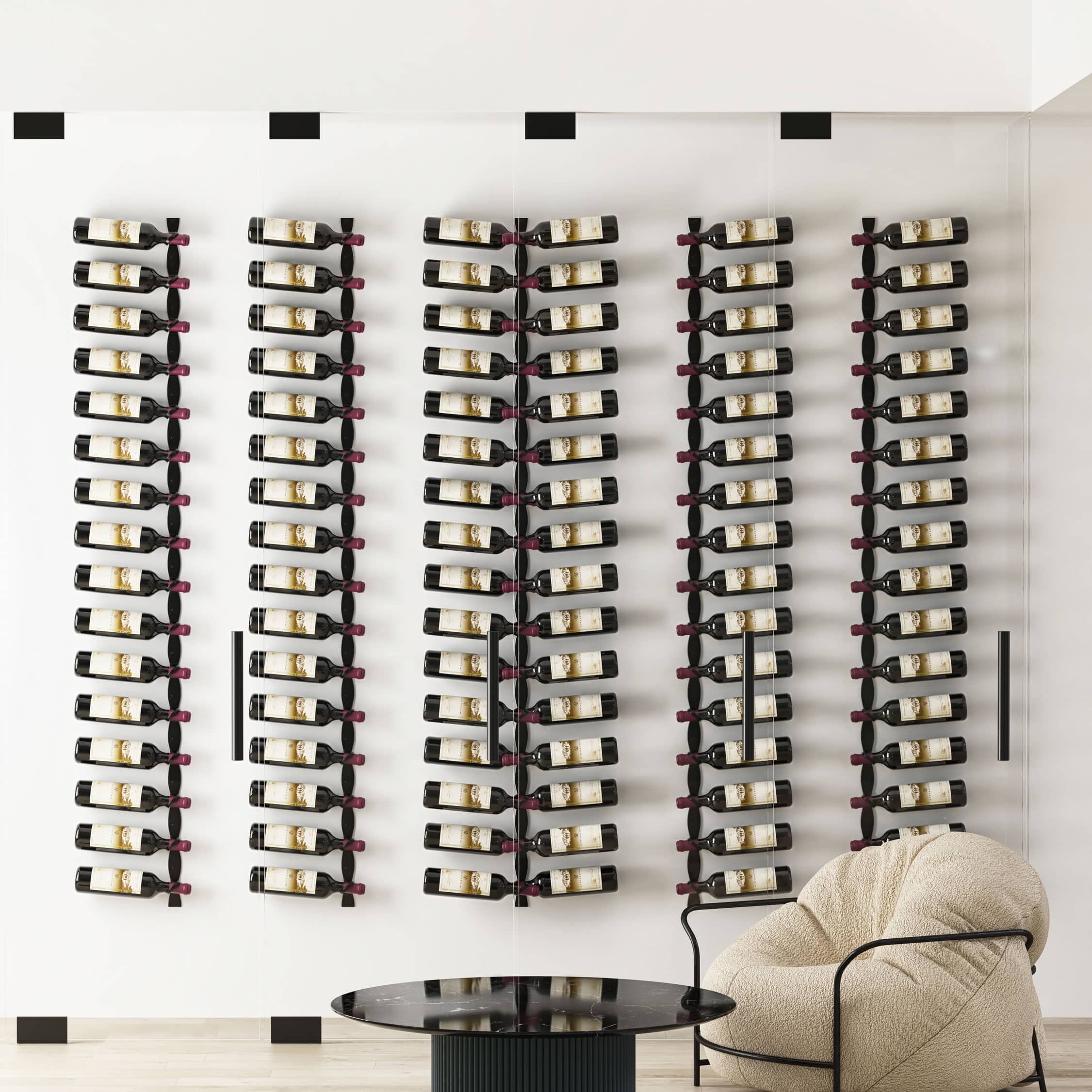VintageView R Series Helix Single 30 (minimalist wall mounted metal wine rack kit)