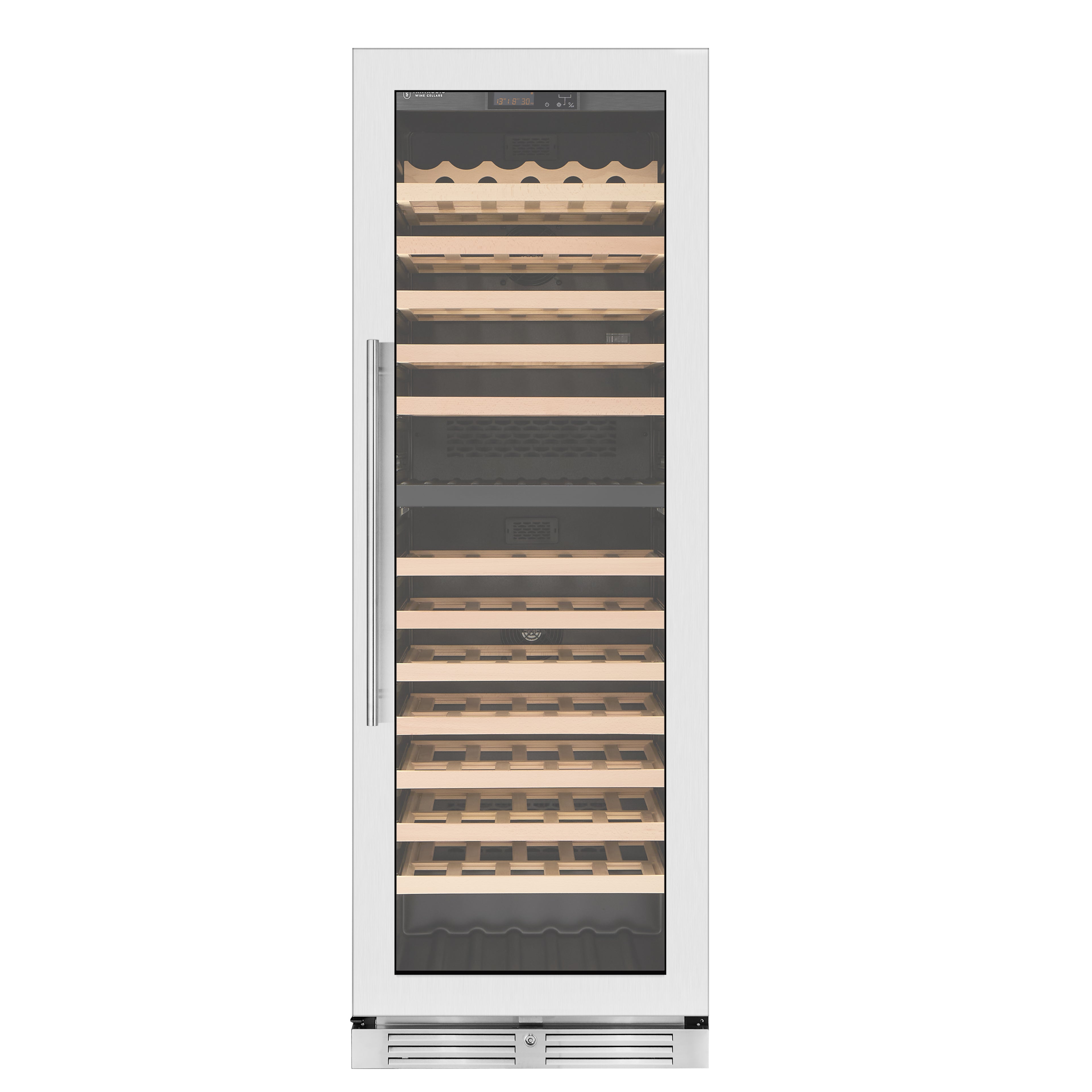 v164-ss-dt wine fridge with door closed and no wine