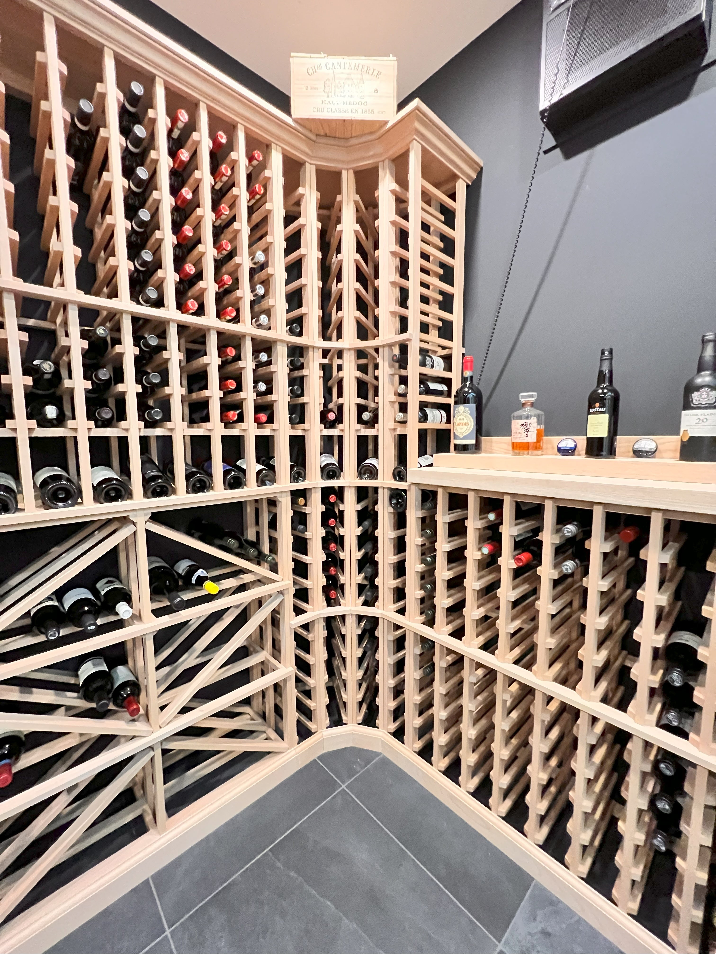 Premier Cru Wine Racks Curved Corner Wine Rack - Premier Cru Premium Wooden Racking