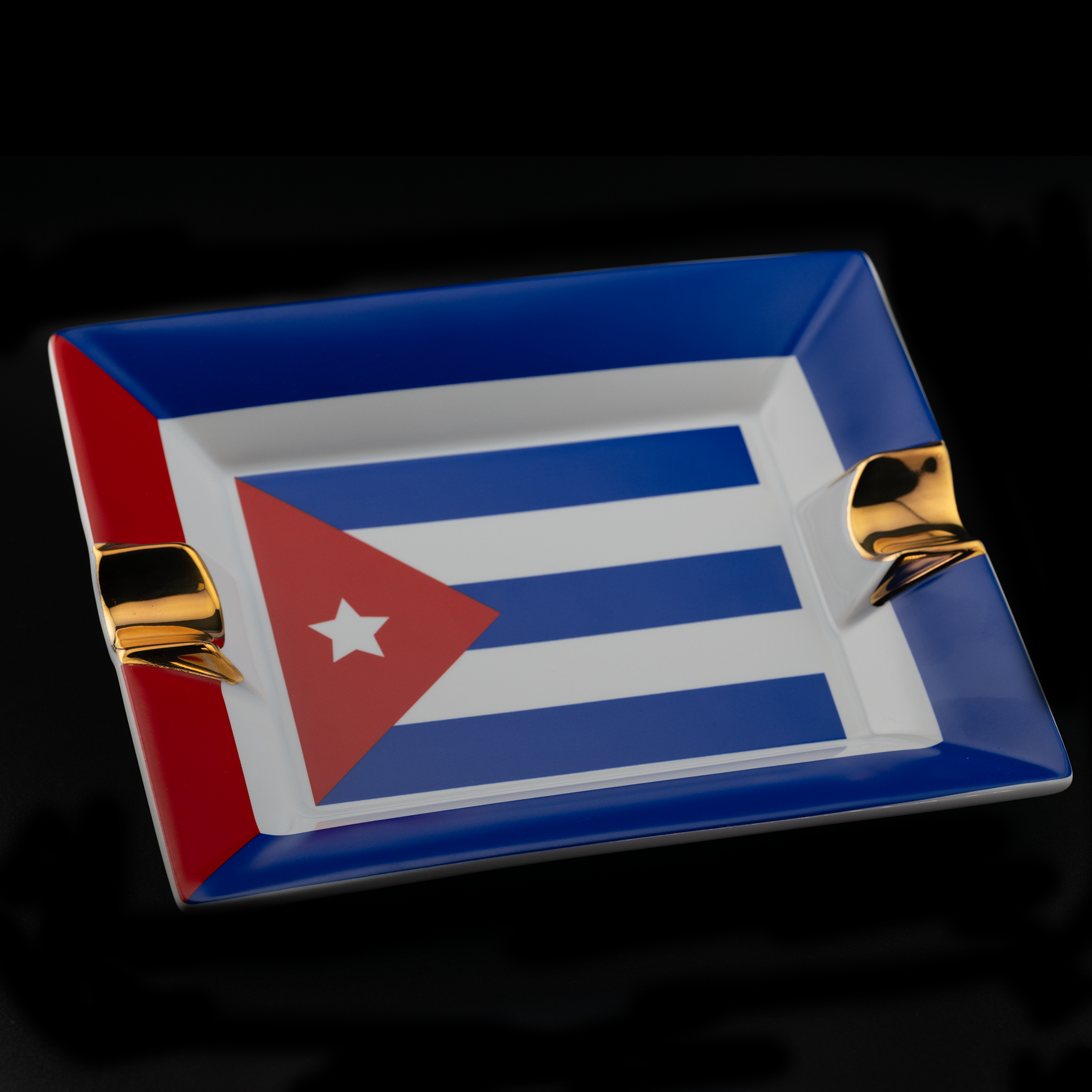 Rosehill Cigar Accessories Cuban Flag Ashtray