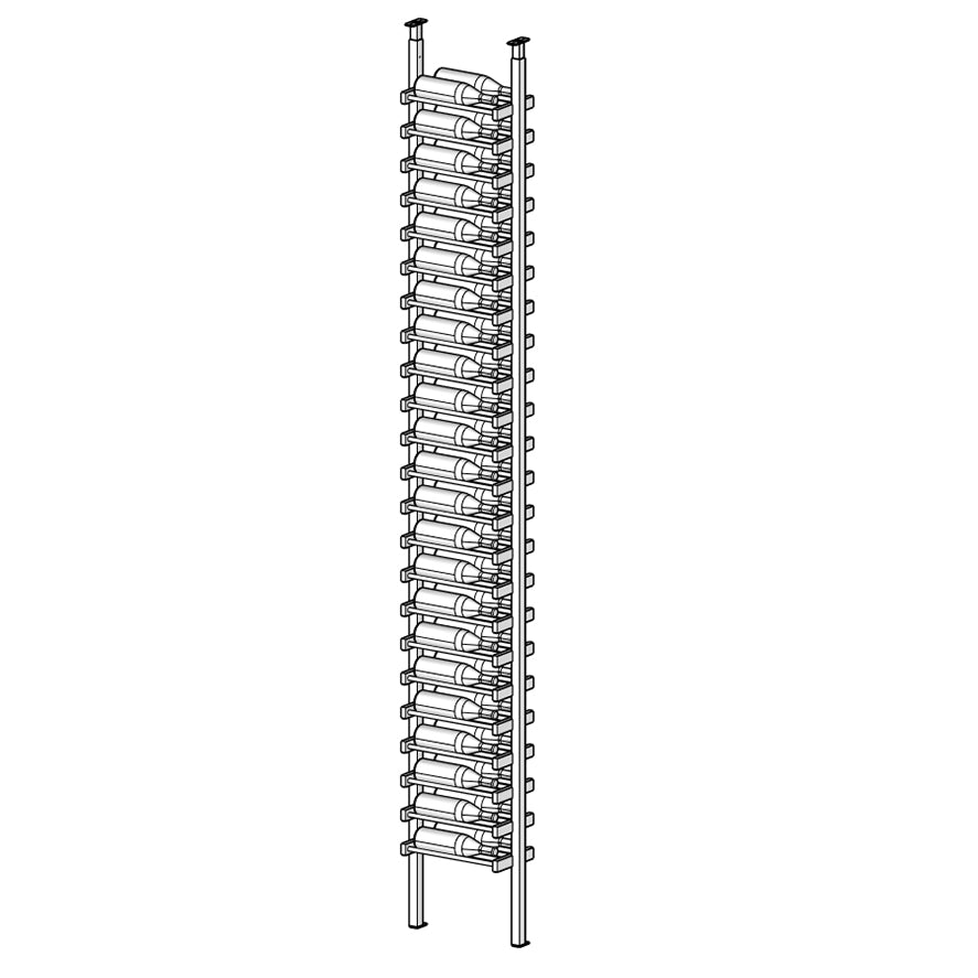 Premier Cru Wine Racks Premier Cru Modern - LableView - Single Wide (17 1/2" Wide) - 2 Bottles Deep