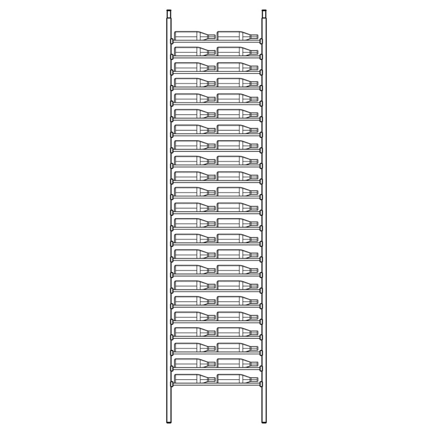 Premier Cru Wine Racks Premier Cru Modern - LableView - Double Wide (29 1/2" Wide) - 1 Bottle Deep
