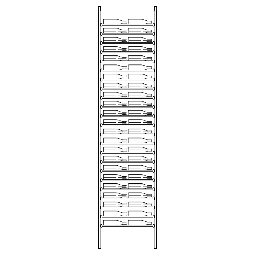 Premier Cru Wine Racks Premier Cru Modern - LableView - Double Wide (29 1/2" Wide) - 3 Bottles Deep