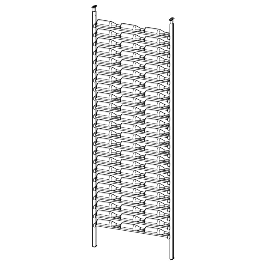 Premier Cru Wine Racks Premier Cru Modern - LableView - Triple Wide (41 1/2" Wide) - 1 Bottle Deep