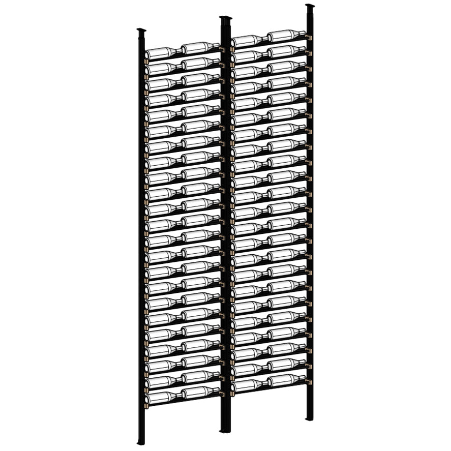Premier Cru Wine Racks Premier Cru Modern - LableView - Double Double (57 1/4" Wide) - 1 Bottle Deep