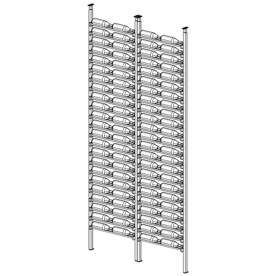 Premier Cru Wine Racks Premier Cru Modern - LableView - Double Double (57 1/4" Wide) - 1 Bottle Deep