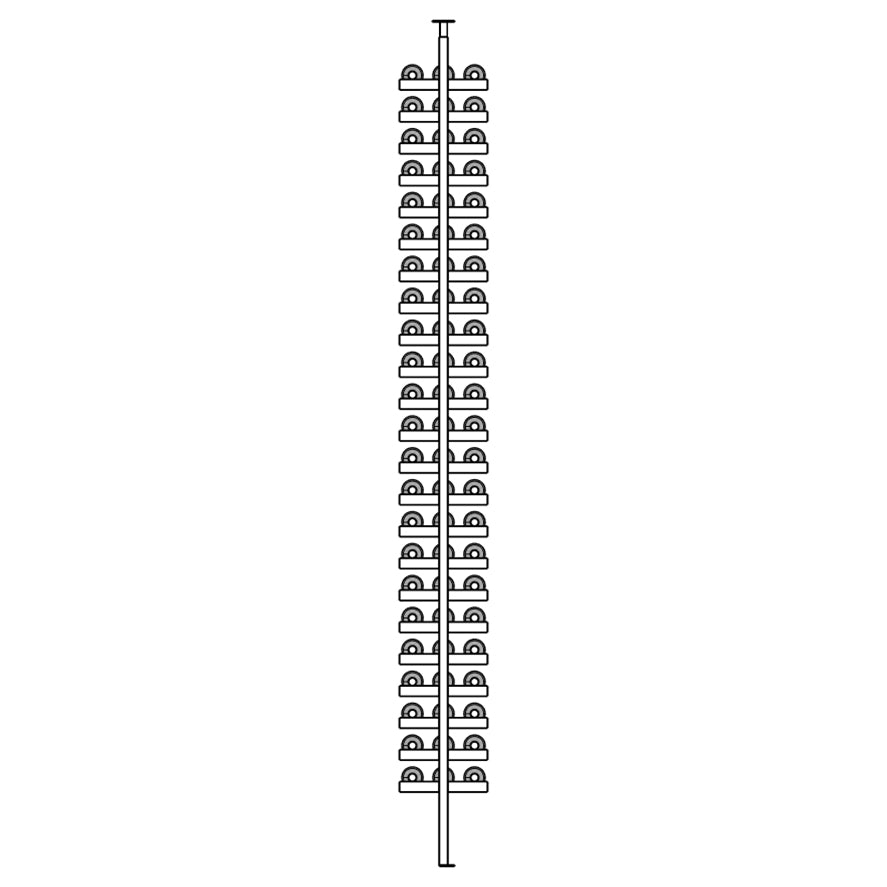 Diagram of LABEL wine rack with wine bottles