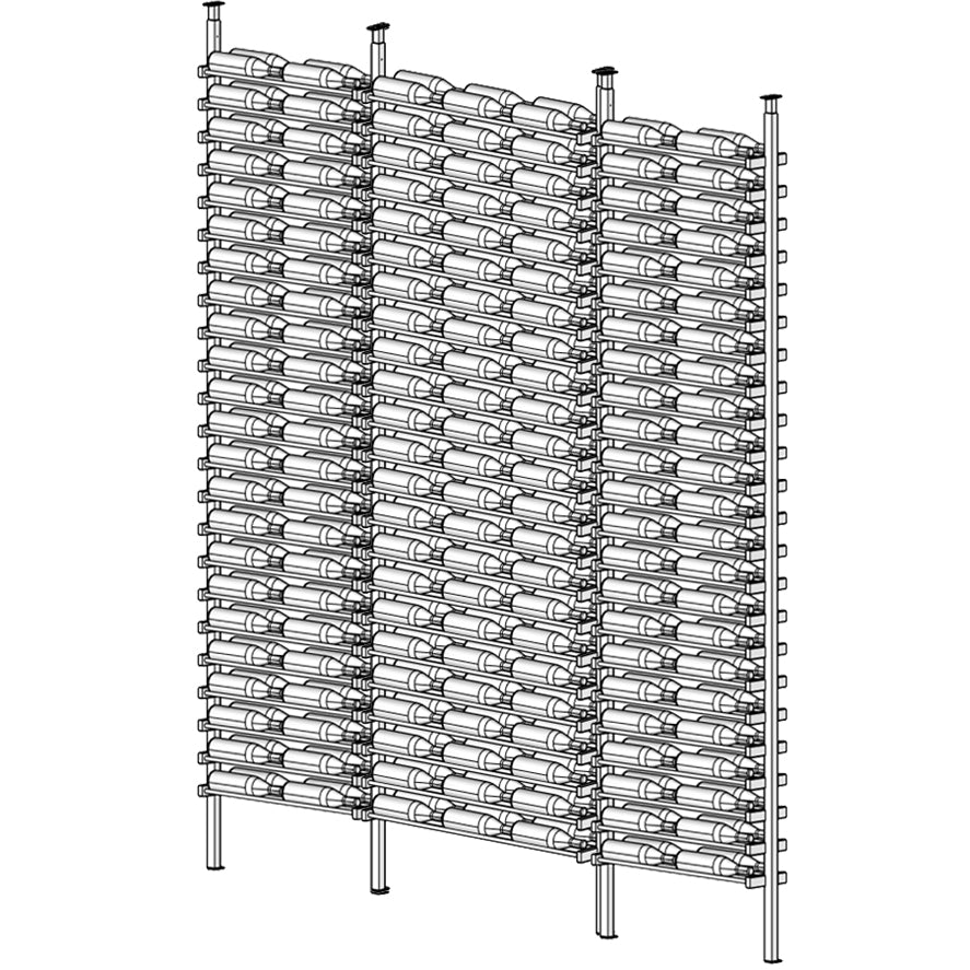 Premier Cru Wine Racks Premier Cru Modern - LableView - Double Triple Double (97 1/4" Wide) - 2 Bottles Deep