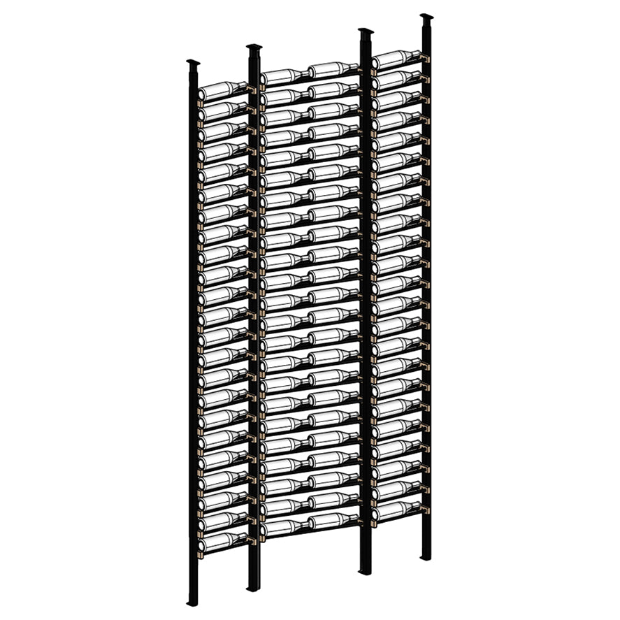 Premier Cru Wine Racks Premier Cru Modern - LableView - Single Double Single (61 1/4" Wide) - 1 Bottle Deep
