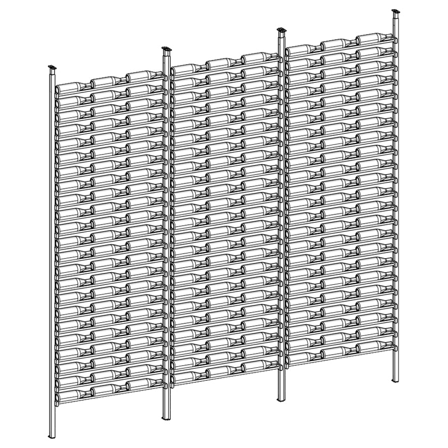Premier Cru Wine Racks Premier Cru Modern - LableView - Triple Triple Triple (121 1/4" Wide) - 1 Bottle Deep