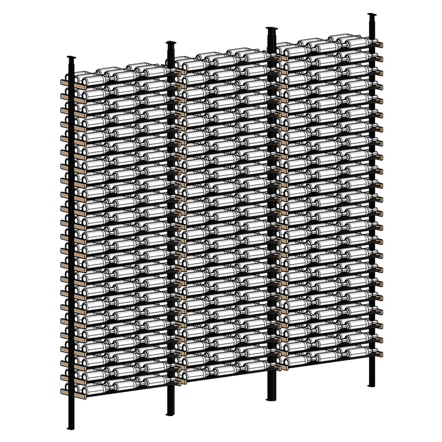 Premier Cru Wine Racks Premier Cru Modern - LableView - Triple Triple Triple (121 1/4" Wide) - 3 Bottles Deep