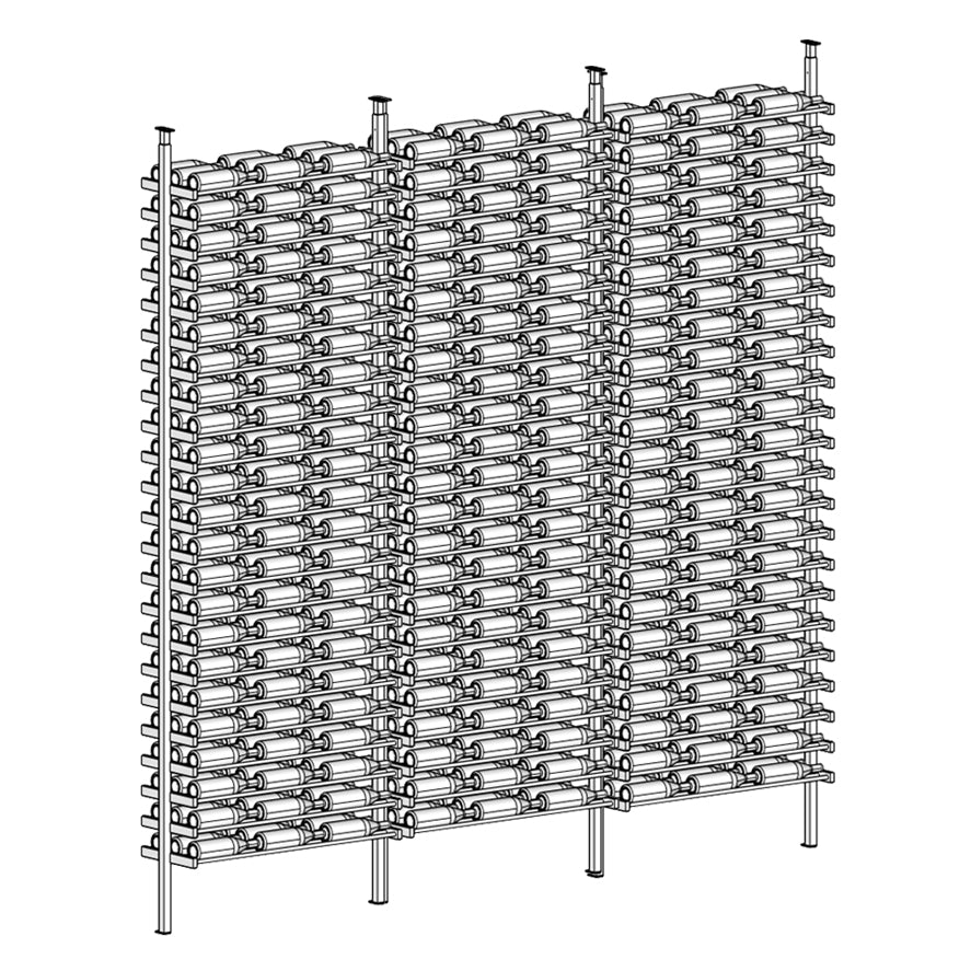 Premier Cru Wine Racks Premier Cru Modern - LableView - Triple Triple Triple (121 1/4" Wide) - 3 Bottles Deep