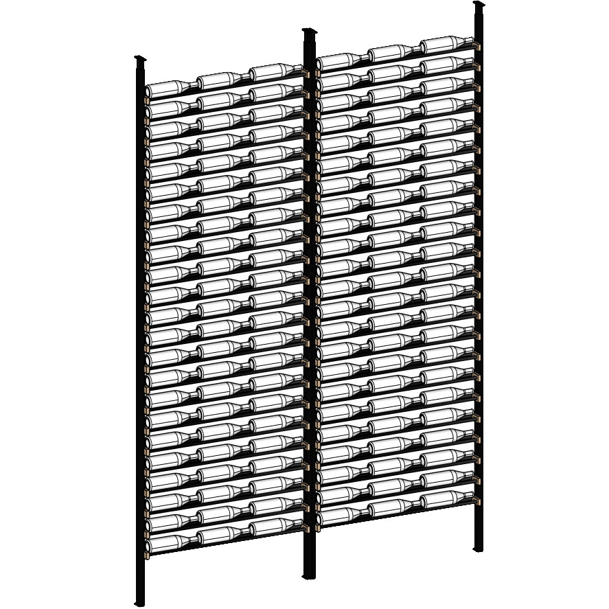 Premier Cru Wine Racks Premier Cru Modern - LableView - Triple Triple (81 1/4" Wide) - 1 Bottle Deep