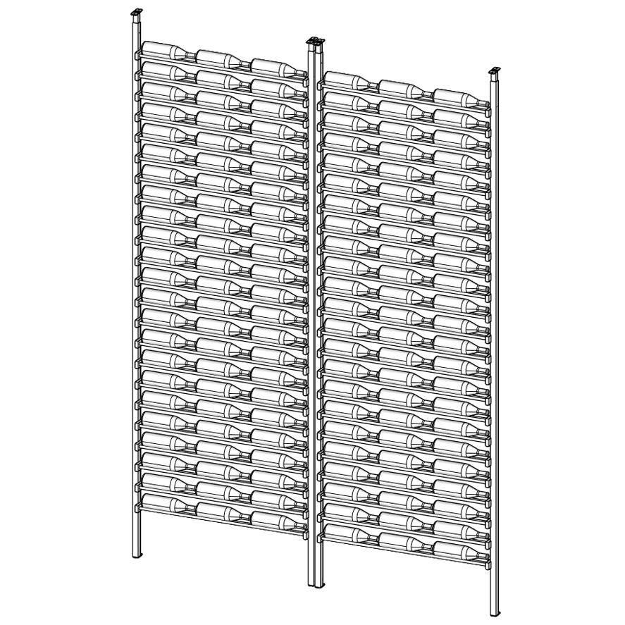 Premier Cru Wine Racks Premier Cru Modern - LableView - Triple Triple (81 1/4" Wide) - 1 Bottle Deep