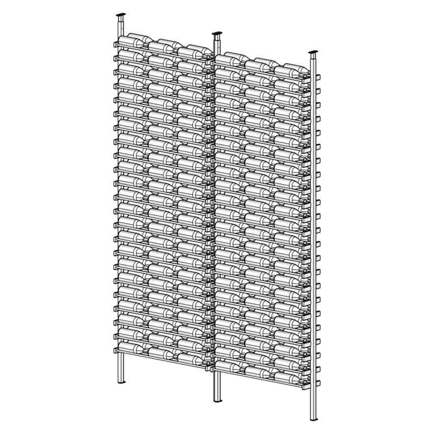 Premier Cru Wine Racks Premier Cru Modern - LableView - Triple Triple (81 1/4" Wide) - 2 Bottles Deep