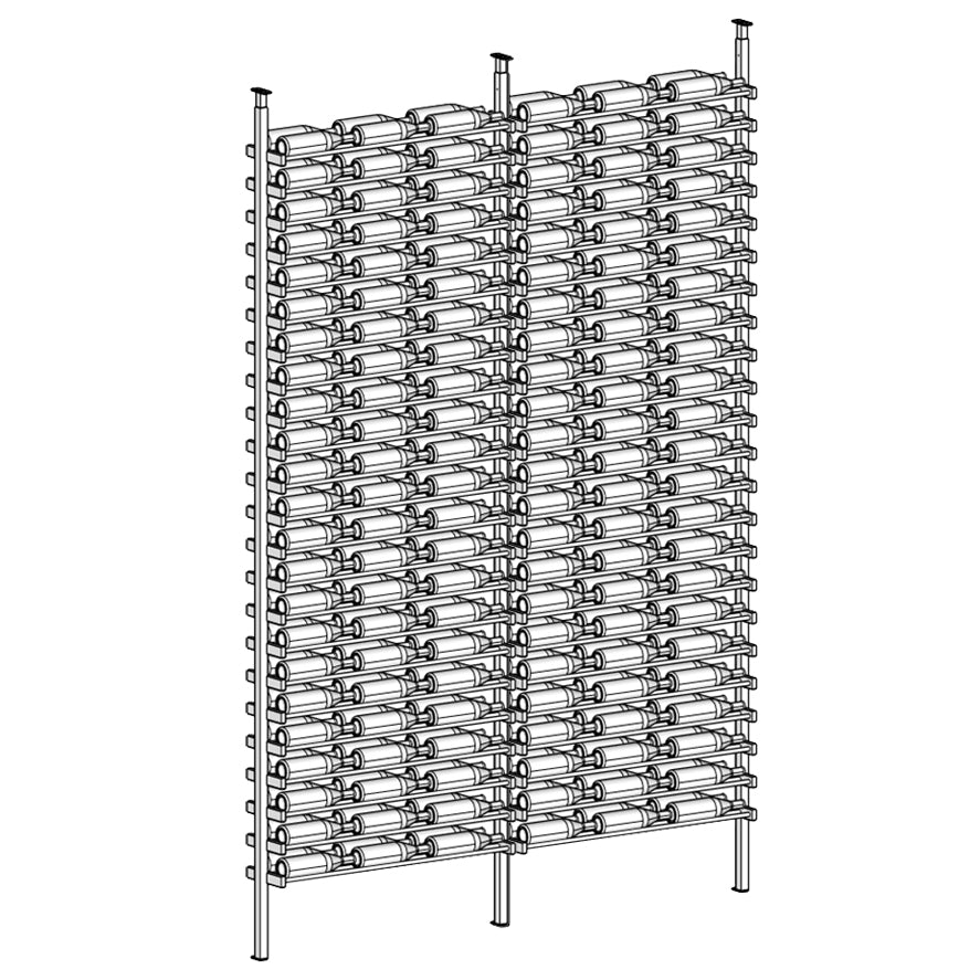 Premier Cru Wine Racks Premier Cru Modern - LableView - Triple Triple (81 1/4" Wide) - 2 Bottles Deep