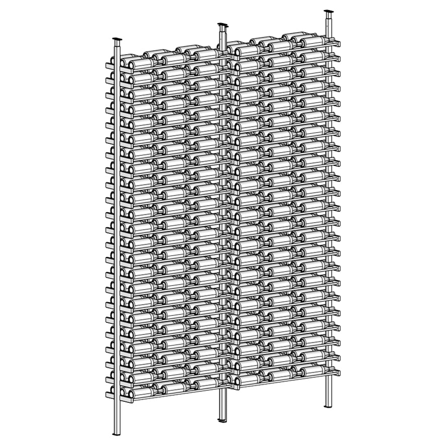 Premier Cru Wine Racks Premier Cru Modern - LableView - Triple Triple (81 1/4" Wide) - 3 Bottles Deep