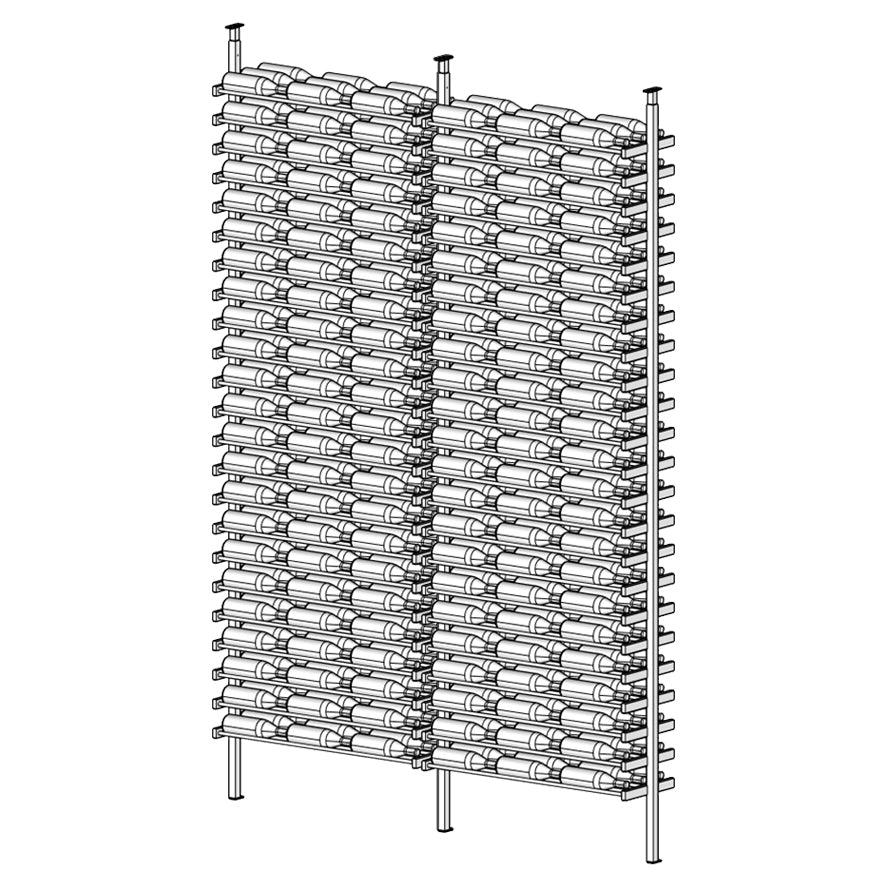 Premier Cru Wine Racks Premier Cru Modern - LableView - Triple Triple (81 1/4" Wide) - 3 Bottles Deep
