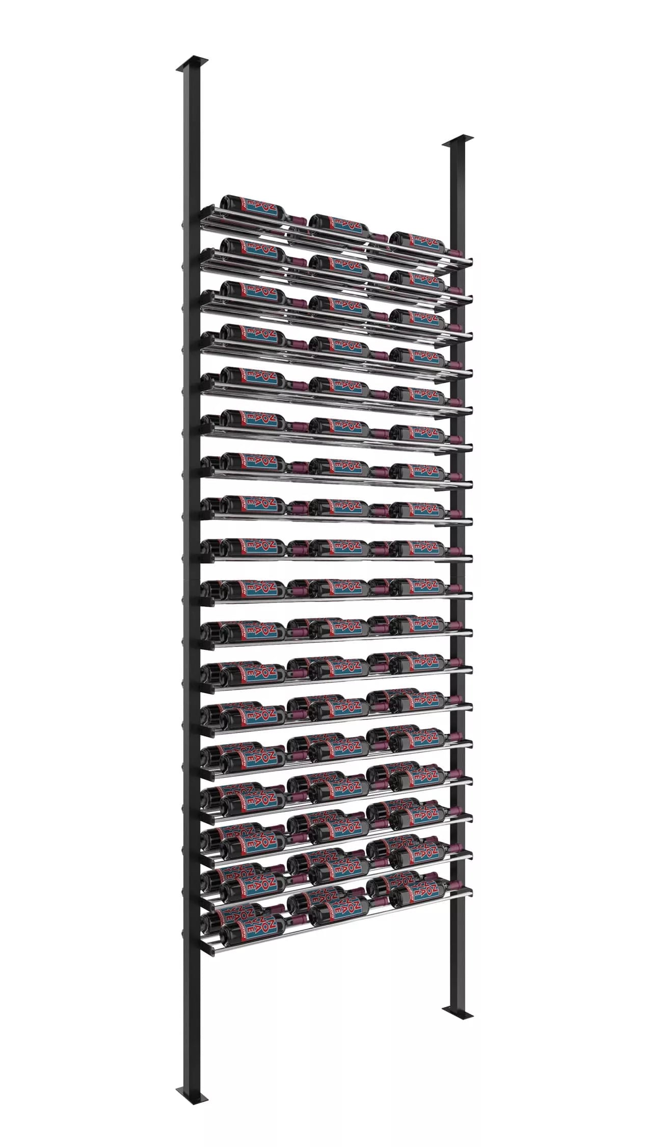 VintageView Evolution Low Profile Post Kit 10 3C (ultra slim floor-to-ceiling wine rack system) Matte Black Golden Bronze Double