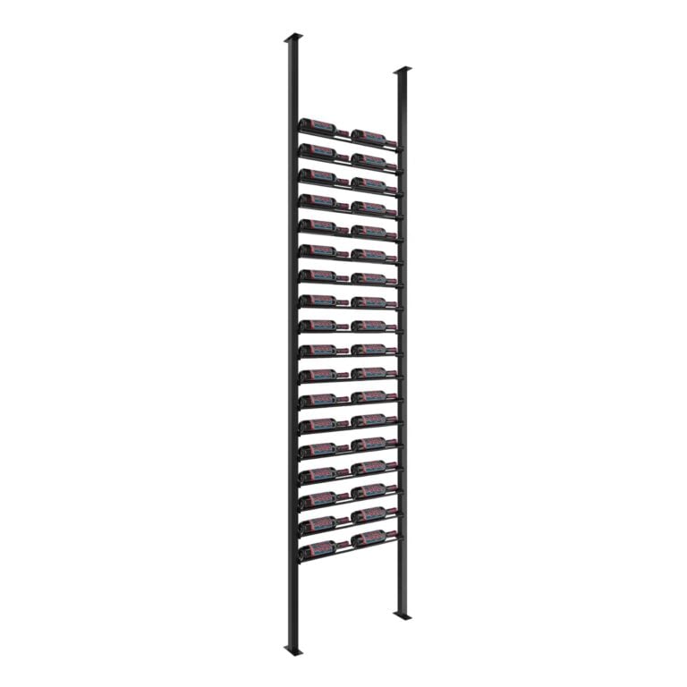 VintageView Evolution Low Profile Post Kit 10 2C (ultra slim floor-to-ceiling wine rack system) Matte Black Single