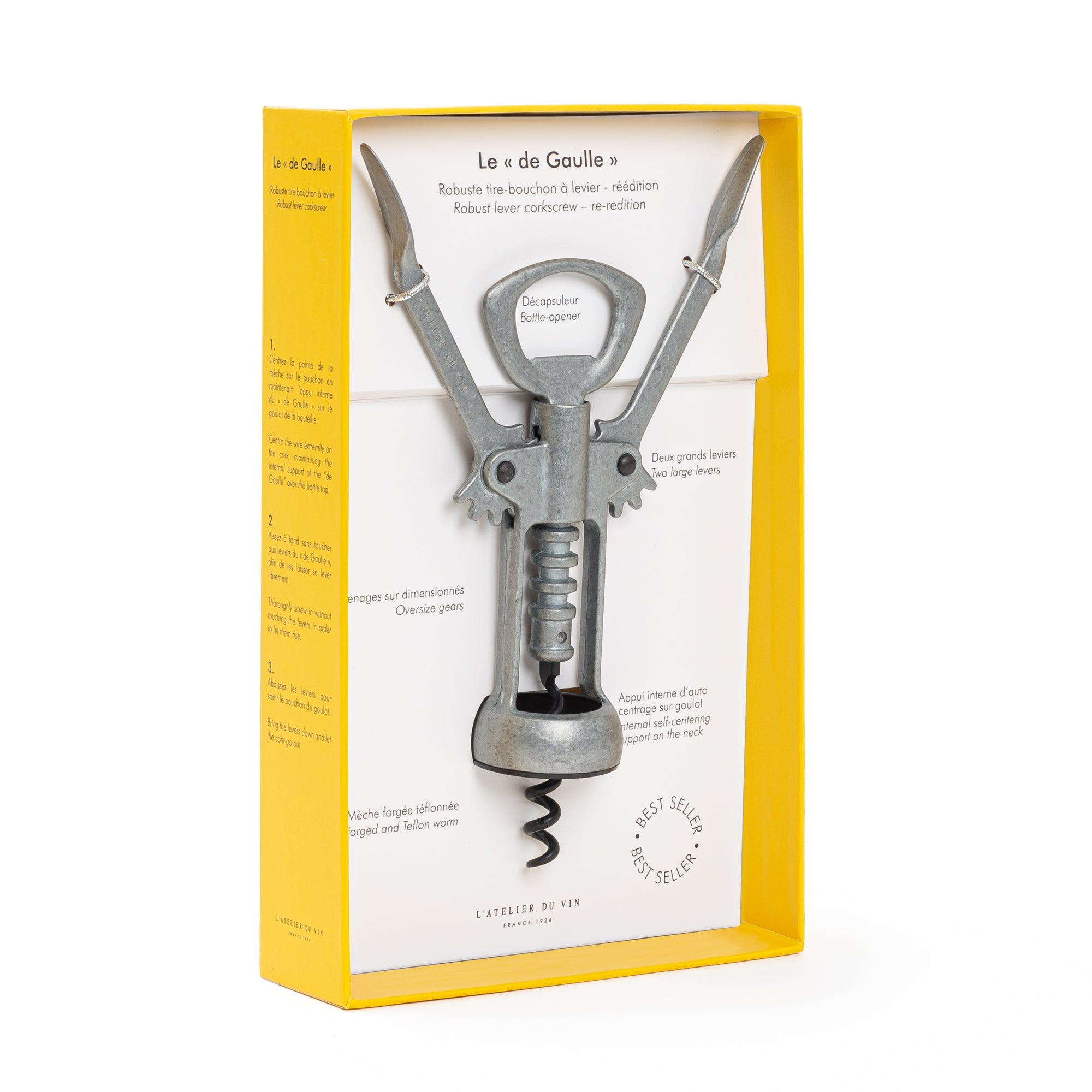 L'Atelier du Vin Le de Gaulle Corkscrew