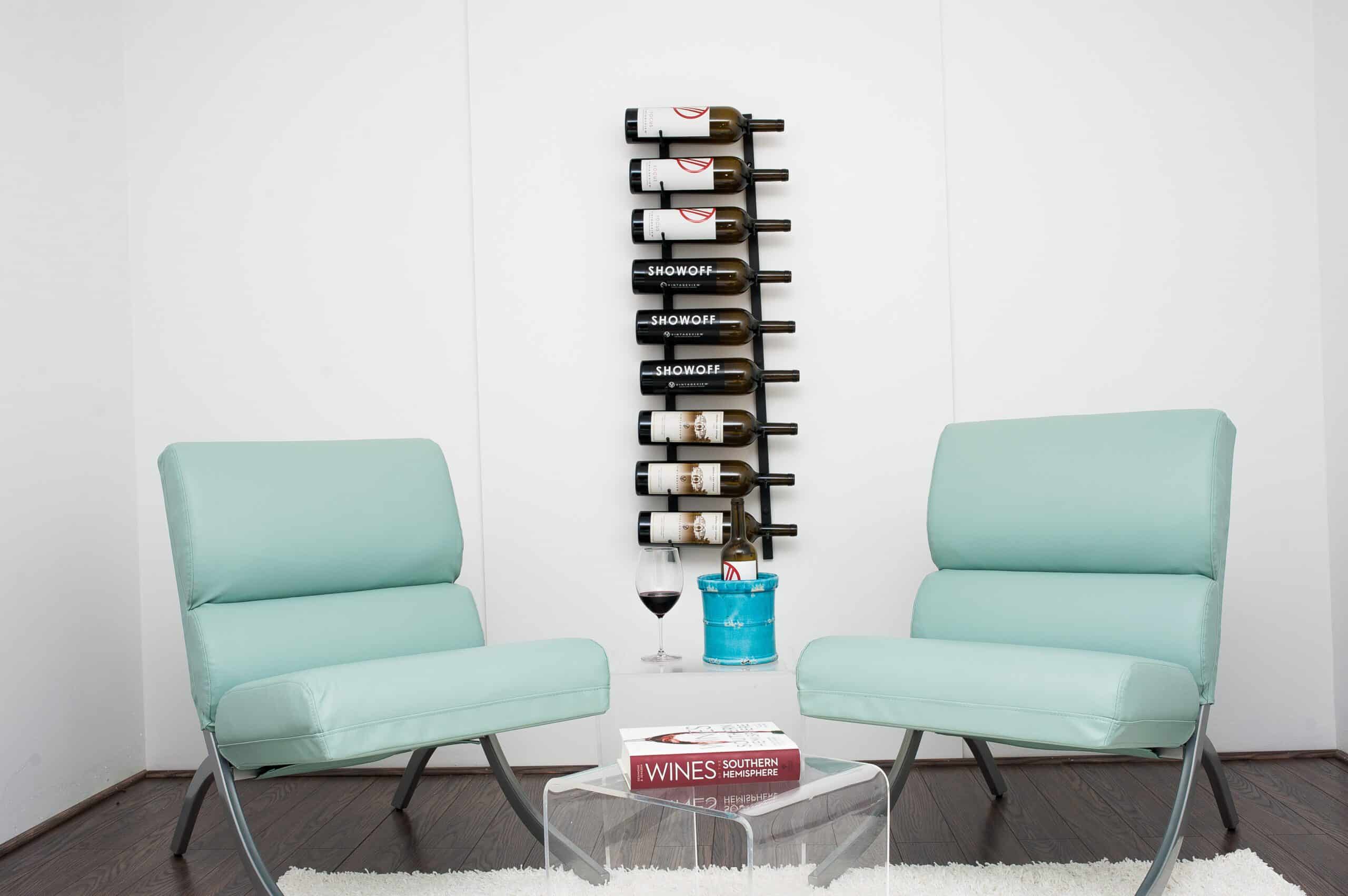 VintageView W Series Mag Rack 9 Bottles Tall (wall mounted bottle storage for magnums and champagnes)
