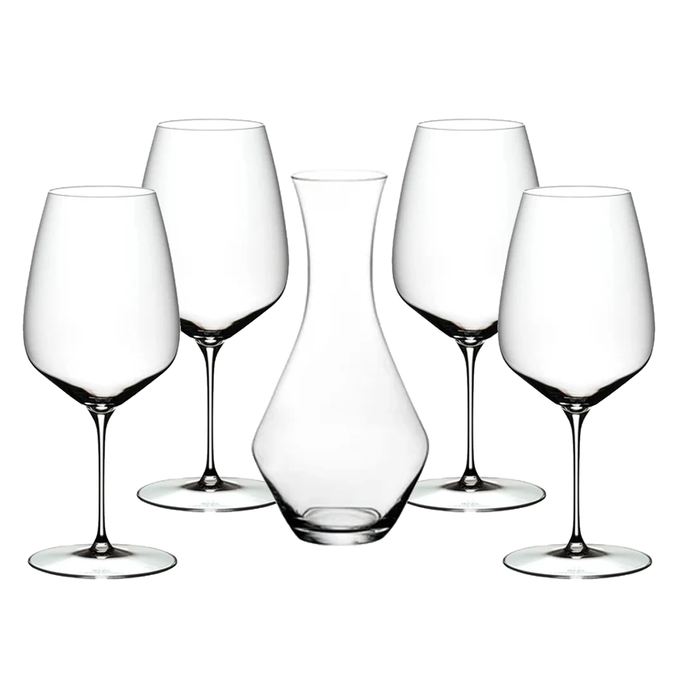 Carafe à Merlot + Ensemble de verres Veloce Cabernet/Merlot