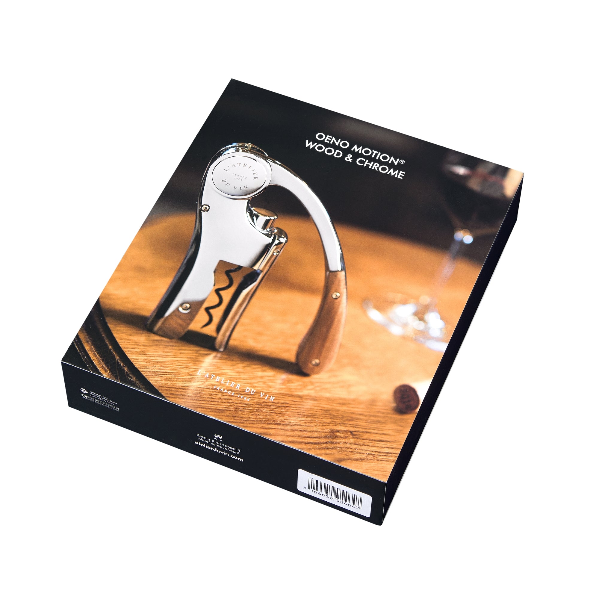 L'Atelier du Vin Oeno Motion Wood & Chrome Corkscrew