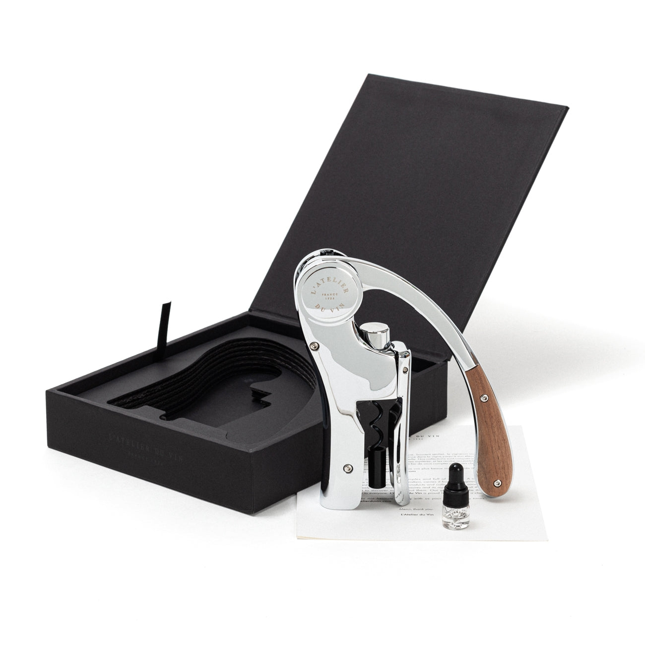 L'Atelier du Vin Oeno Motion Wood & Chrome Corkscrew