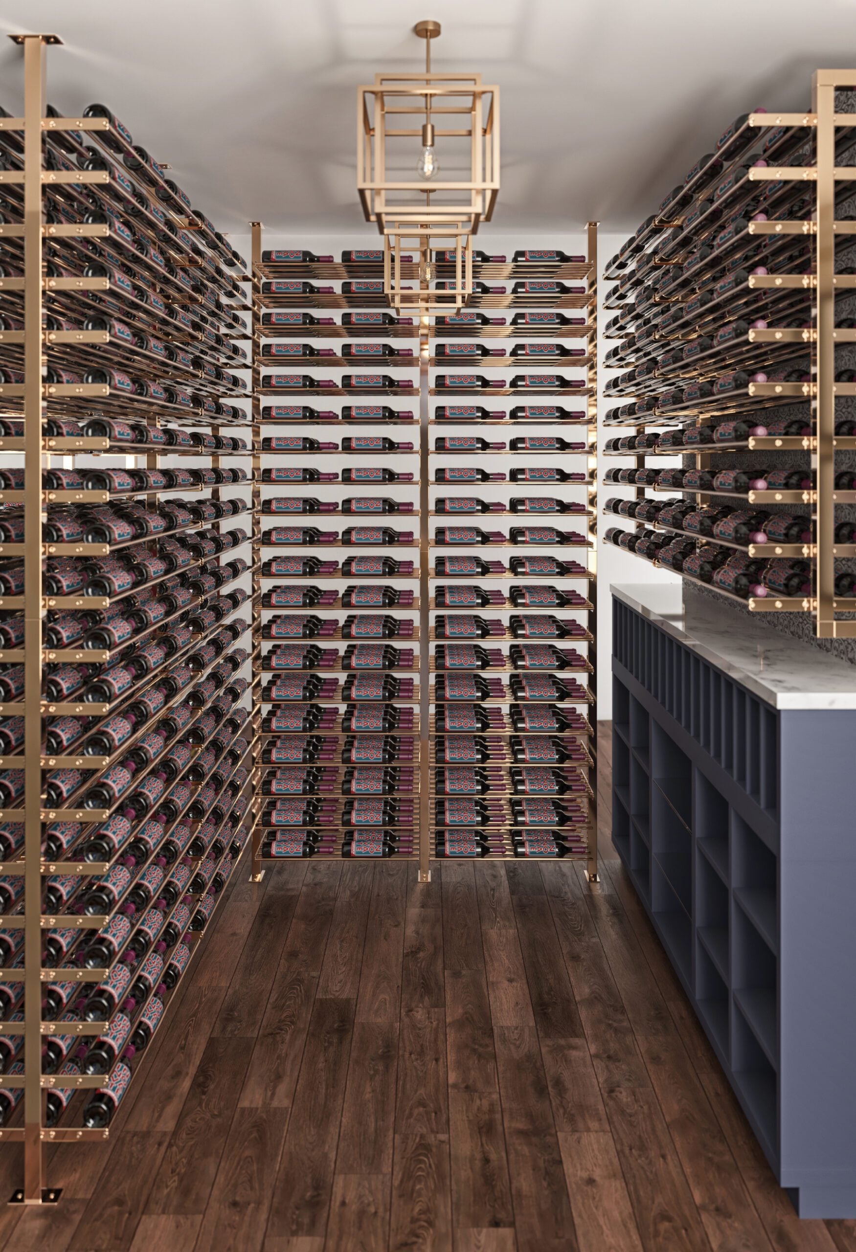 Low Profile Post Elbow (floating wine rack system component)