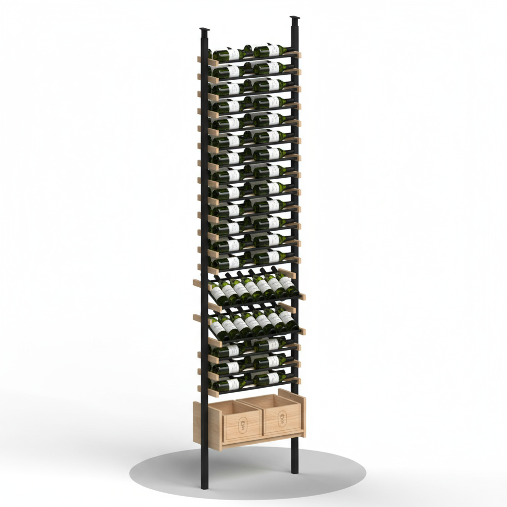 Premier Cru Wine Racks Premier Cru Modern - Ensemble - Double Wide (29 1/2" Wide) - 2 Bottles Deep