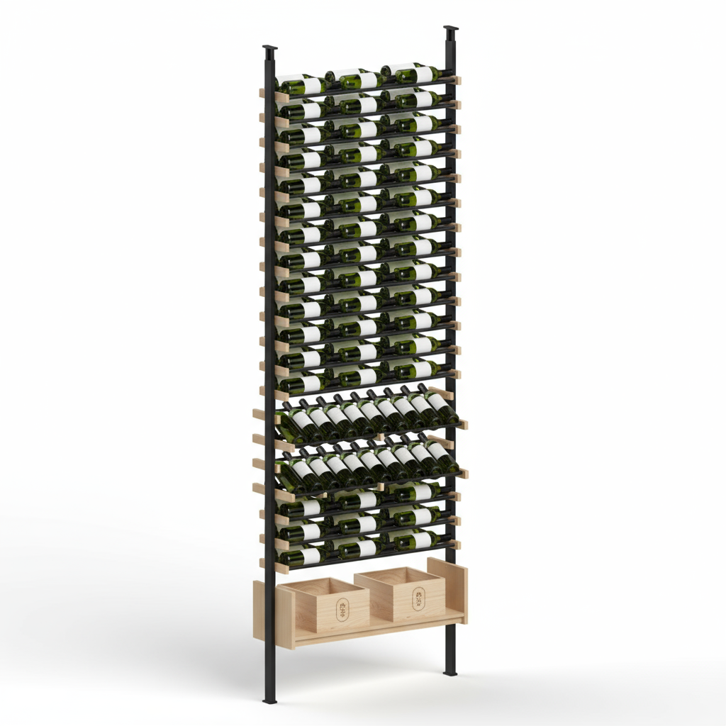 Premier Cru Wine Racks Premier Cru Modern - Ensemble - Triple Wide (41 1/2" Wide) - 2 Bottles Deep