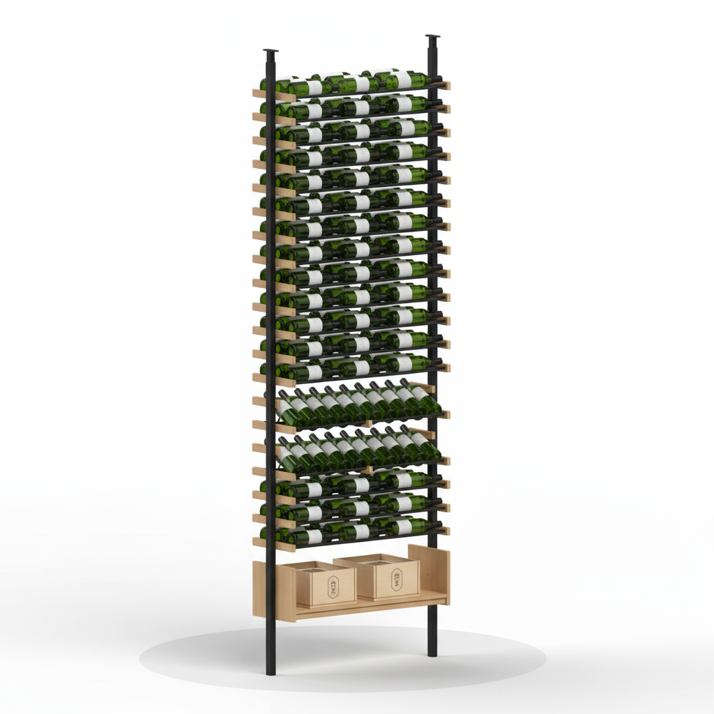 Premier Cru Wine Racks Premier Cru Modern - Ensemble - Triple Wide (41 1/2" Wide) - 3 Bottles Deep