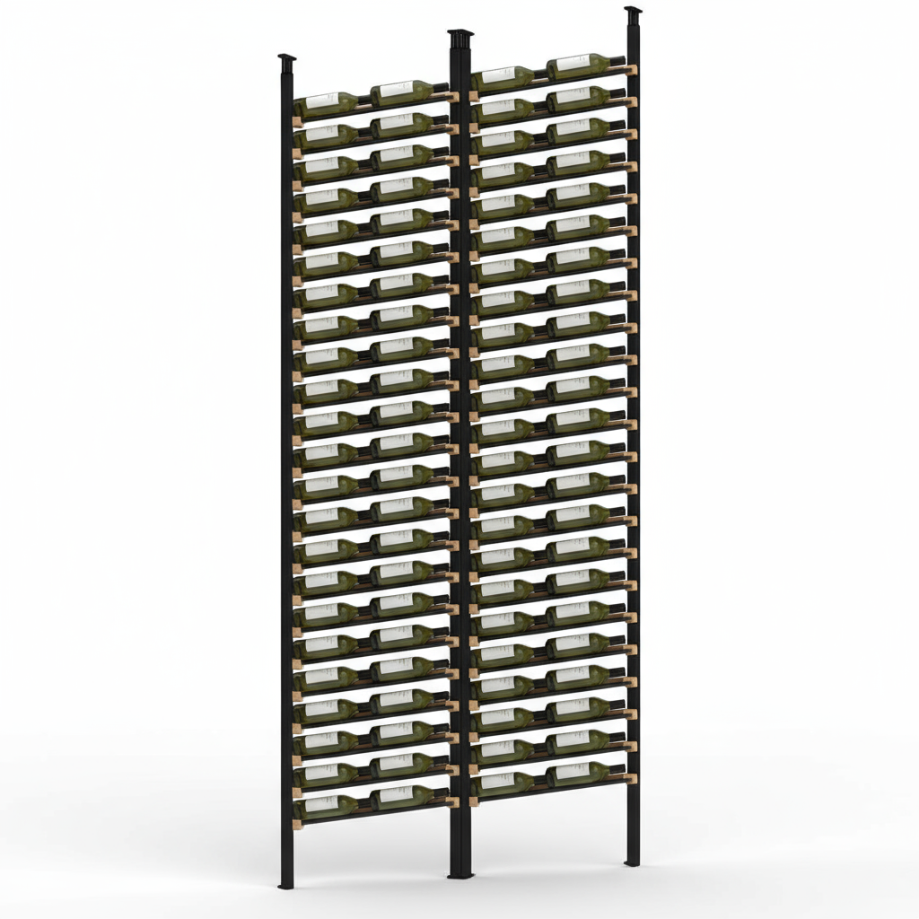 Premier Cru Wine Racks Premier Cru Modern - LableView - Double Double (57 1/4" Wide) - 1 Bottle Deep