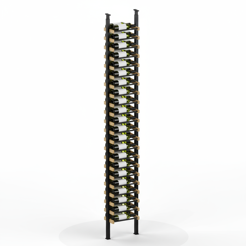 Premier Cru Wine Racks Premier Cru Modern - LableView - Single Wide (17 1/2" Wide) - 2 Bottles Deep