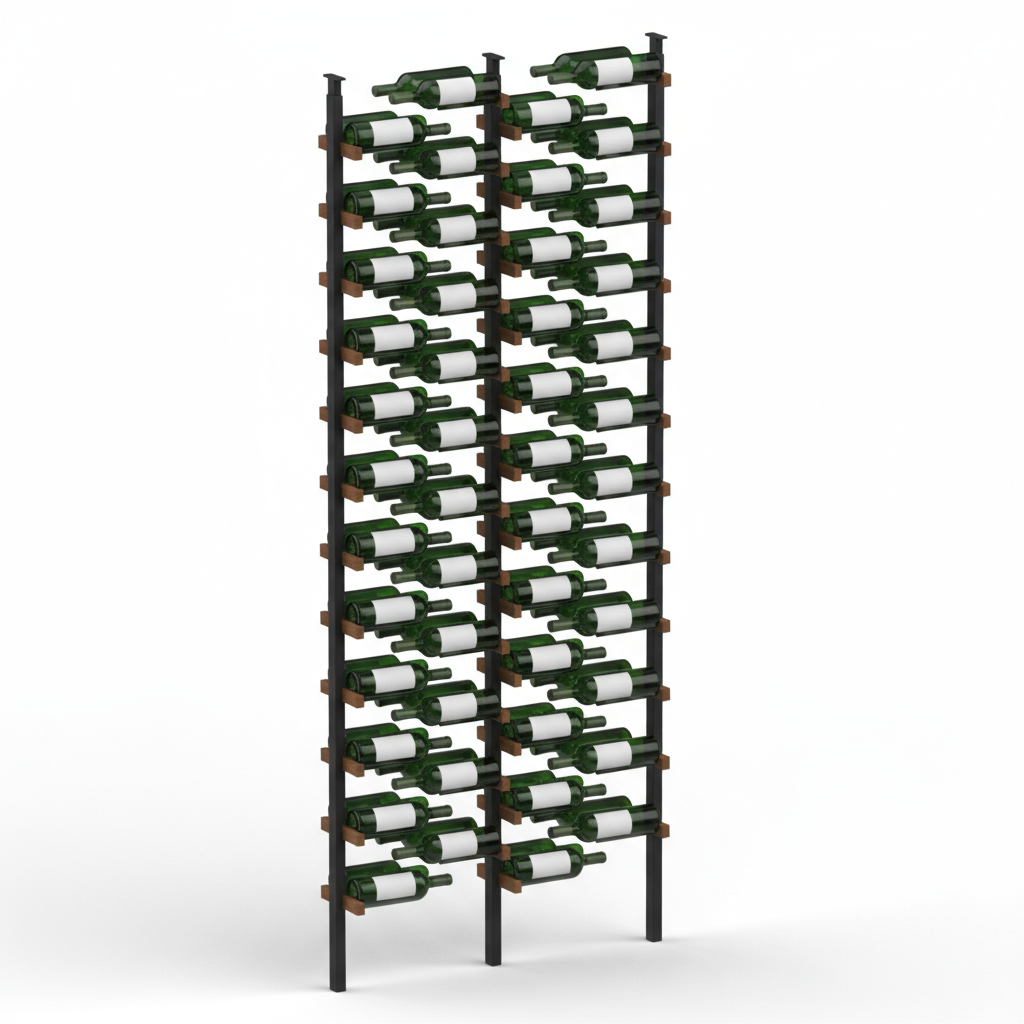 Premier Cru Wine Racks Premier Cru Modern - ZeroGravity - Two Racks (80 1/4" Wide) - 2 Bottles Deep