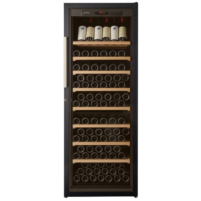 Wine cooler with bottles of wine