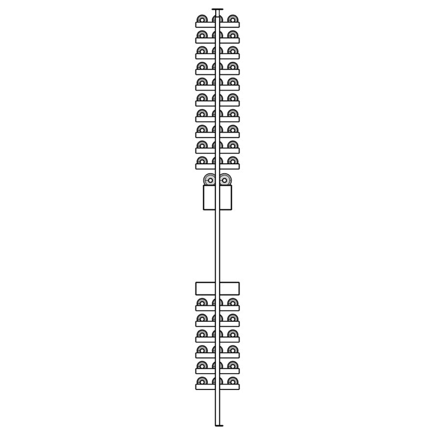 Premier Cru Wine Racks Premier Cru Modern - Savour - Double Wide (29 1/2" Wide) - 3 Bottles w Disp, + Angled Disp. Deep